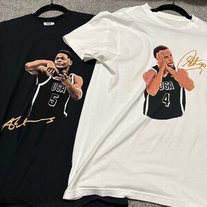 Olympics USA Graphic Men's T-Shirts - Black and White ANTMAN STEPH